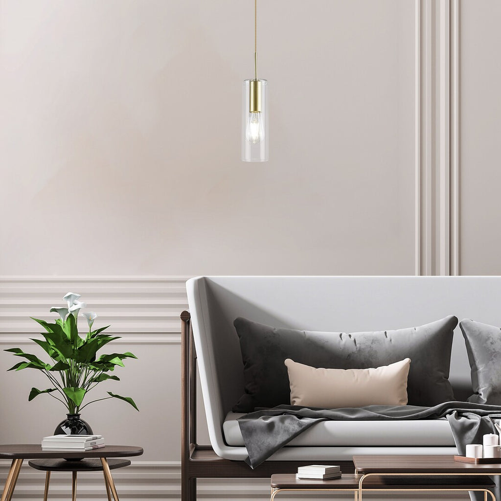 Esta RABALUX hanging lamp – modern with transparent lampshade, different colors