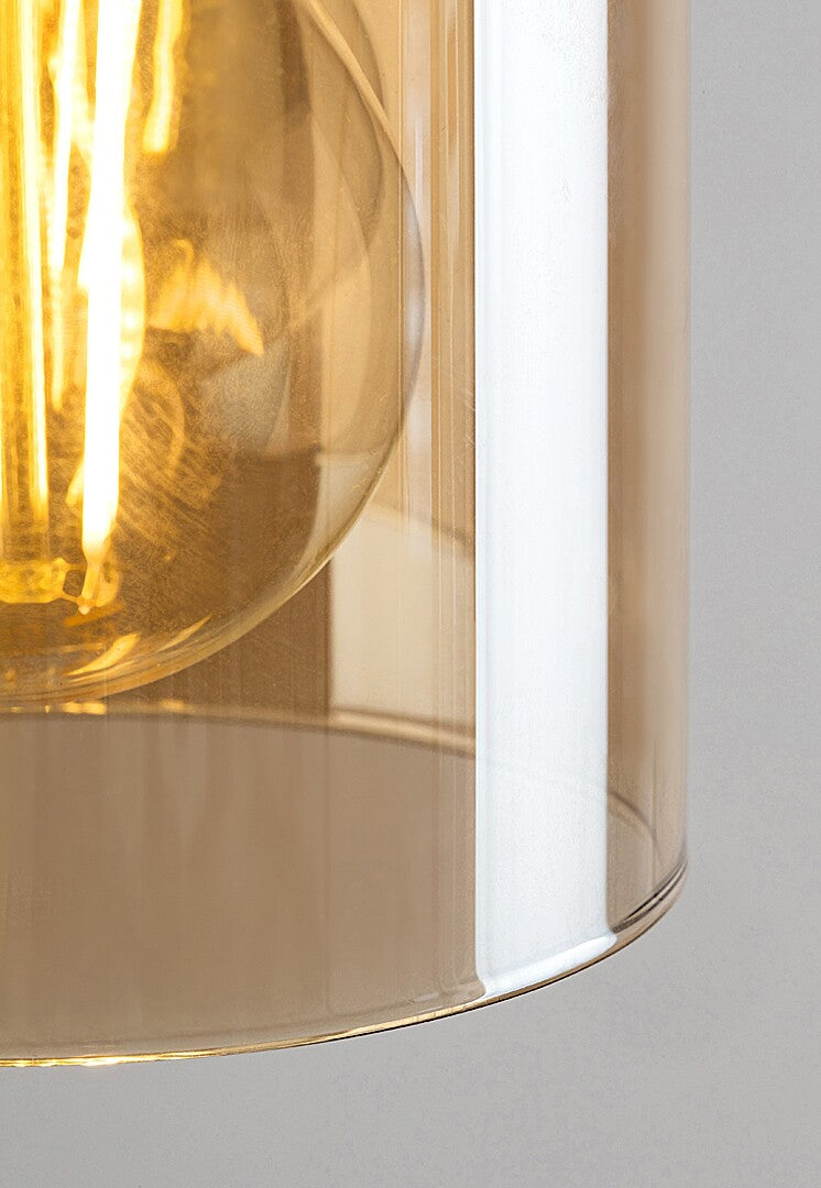 Niylah – Elegant RABALUX pendant lamp with amber glass shade