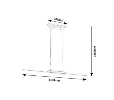 LED пендел TAMUR 72084 – цвят бук и алуминий, модерен дизайн с дървен акцент