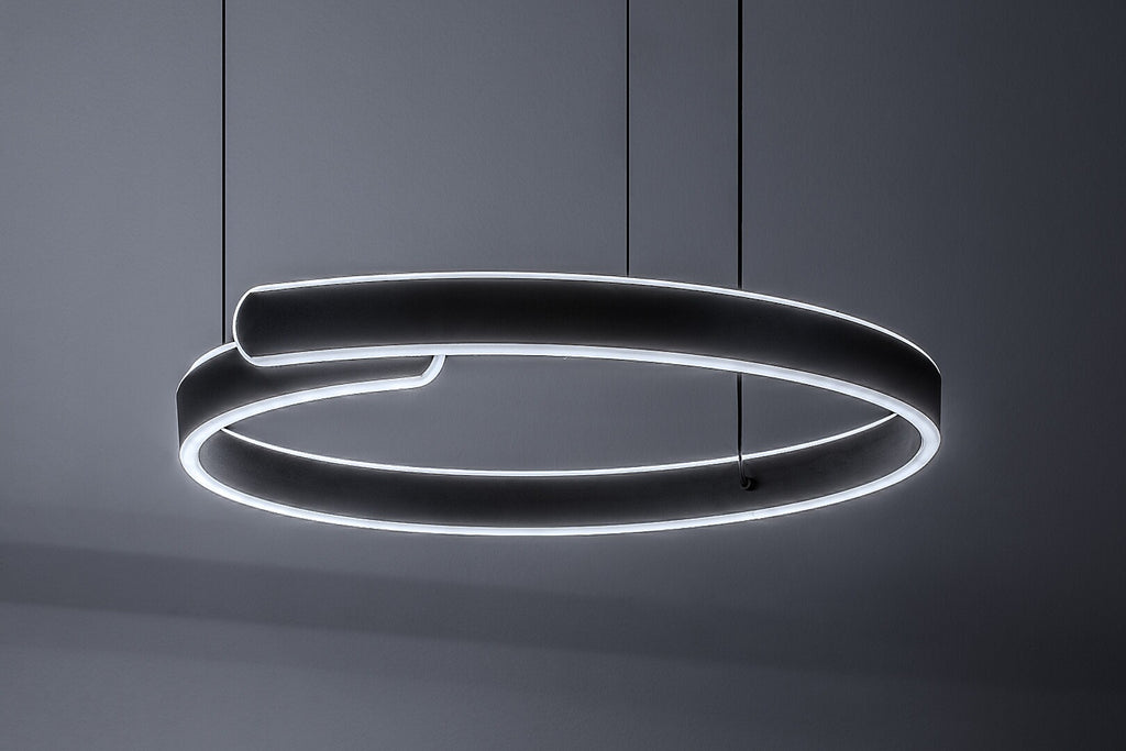 Silnora – LED pendant lamp with changing light, Ø57 cm, black | RABALUX