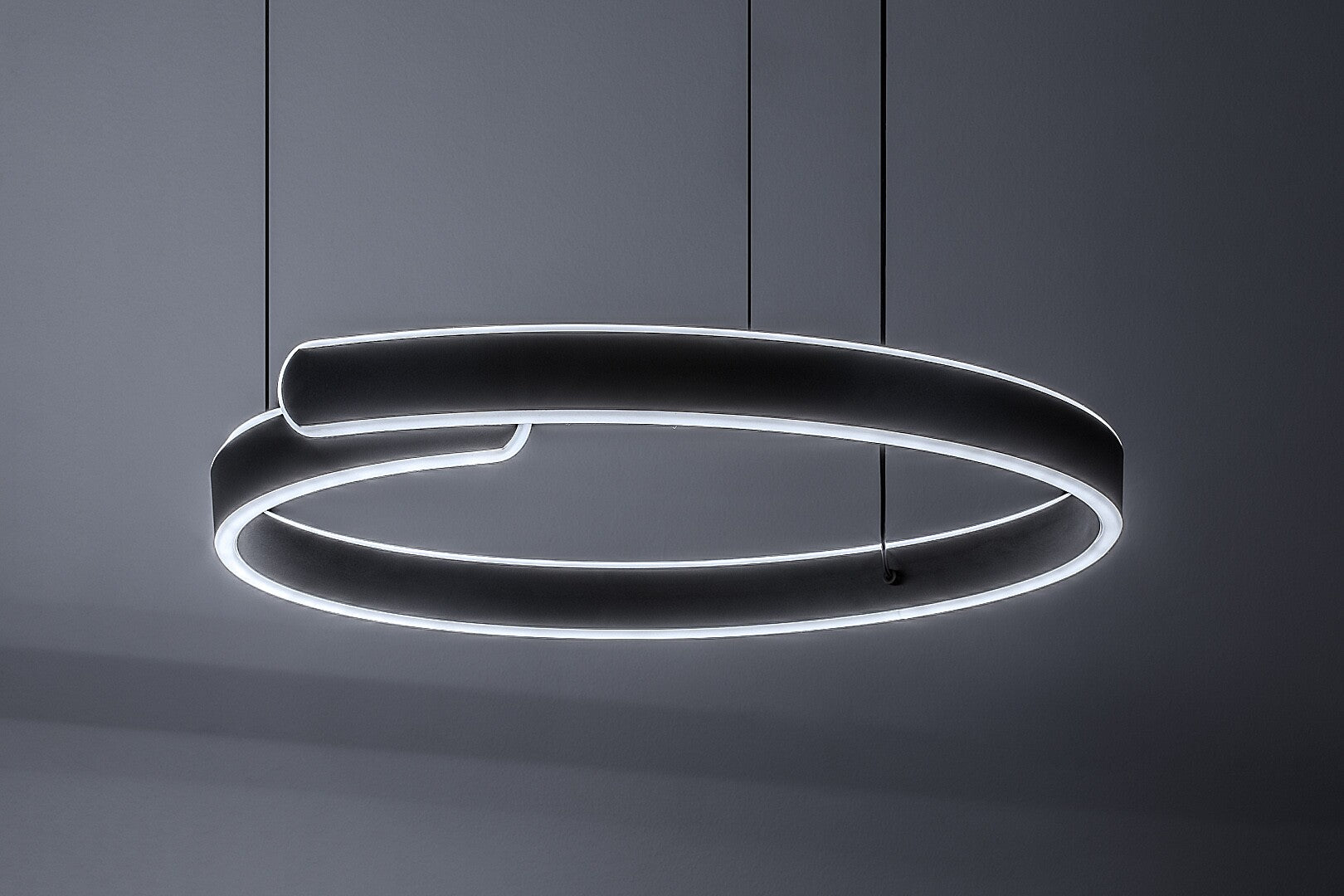 Silnora – LED pendant lamp with changing light, Ø57 cm, black | RABALUX