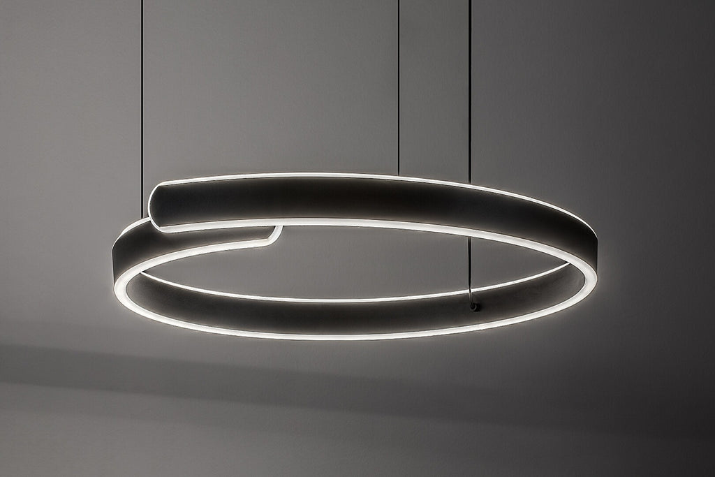Silnora – LED pendant lamp with changing light, Ø57 cm, black | RABALUX