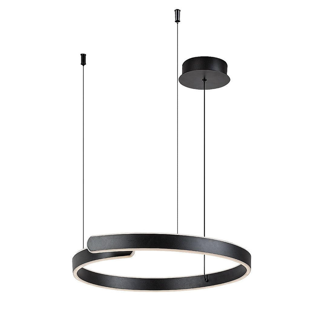Silnora – LED pendant lamp with changing light, Ø57 cm, black | RABALUX