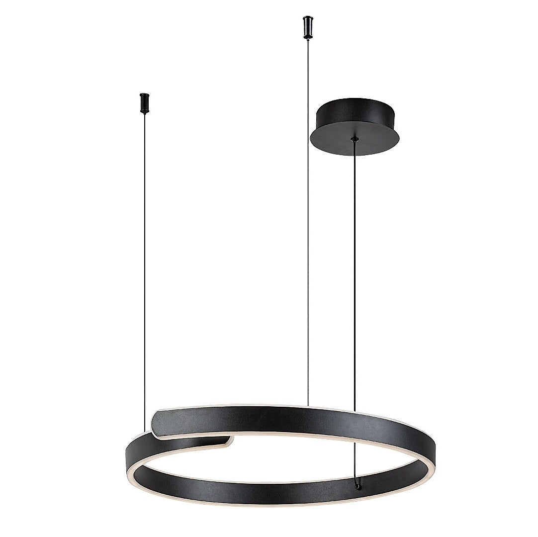 Silnora – LED pendant lamp with changing light, Ø57 cm, black | RABALUX