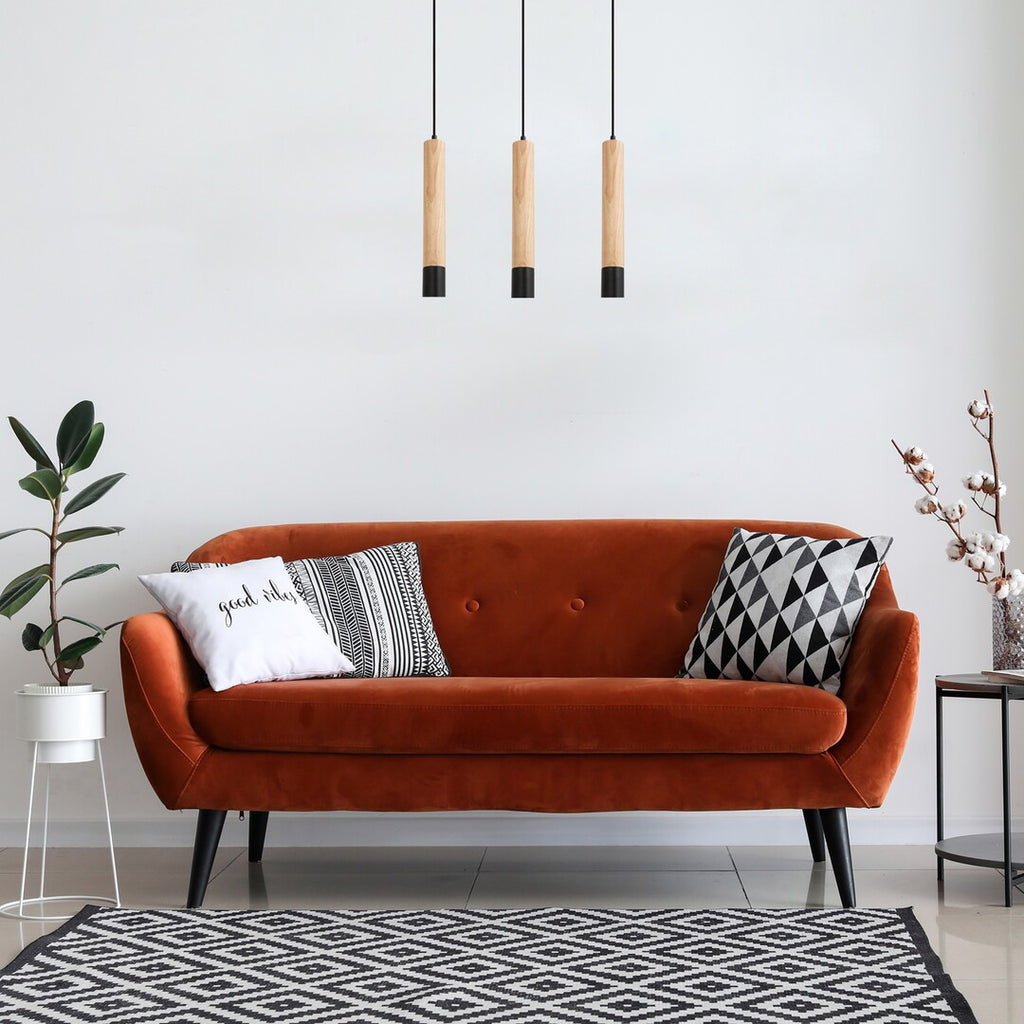 Braulia – RABALUX hanging lamp with wood and metal in industrial style