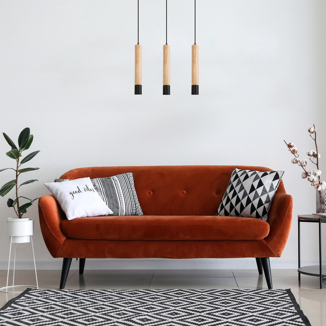 Braulia – RABALUX hanging lamp with wood and metal in industrial style
