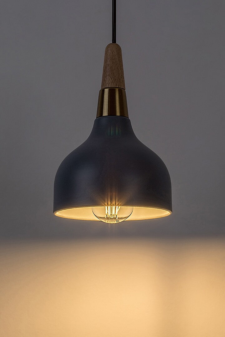 Drusilla – Grey Scandinavian-style pendant lamp with metal body | RABALUX