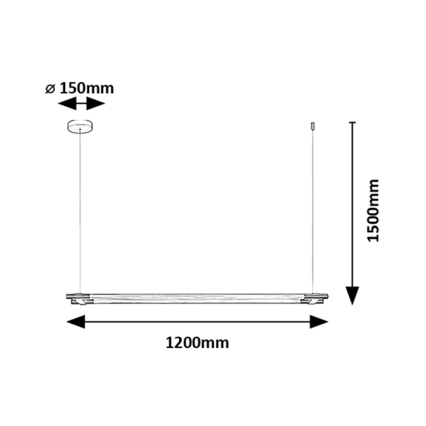 Nivaro – minimalist LED pendant lamp 28W, black, warm white | RABALUX
