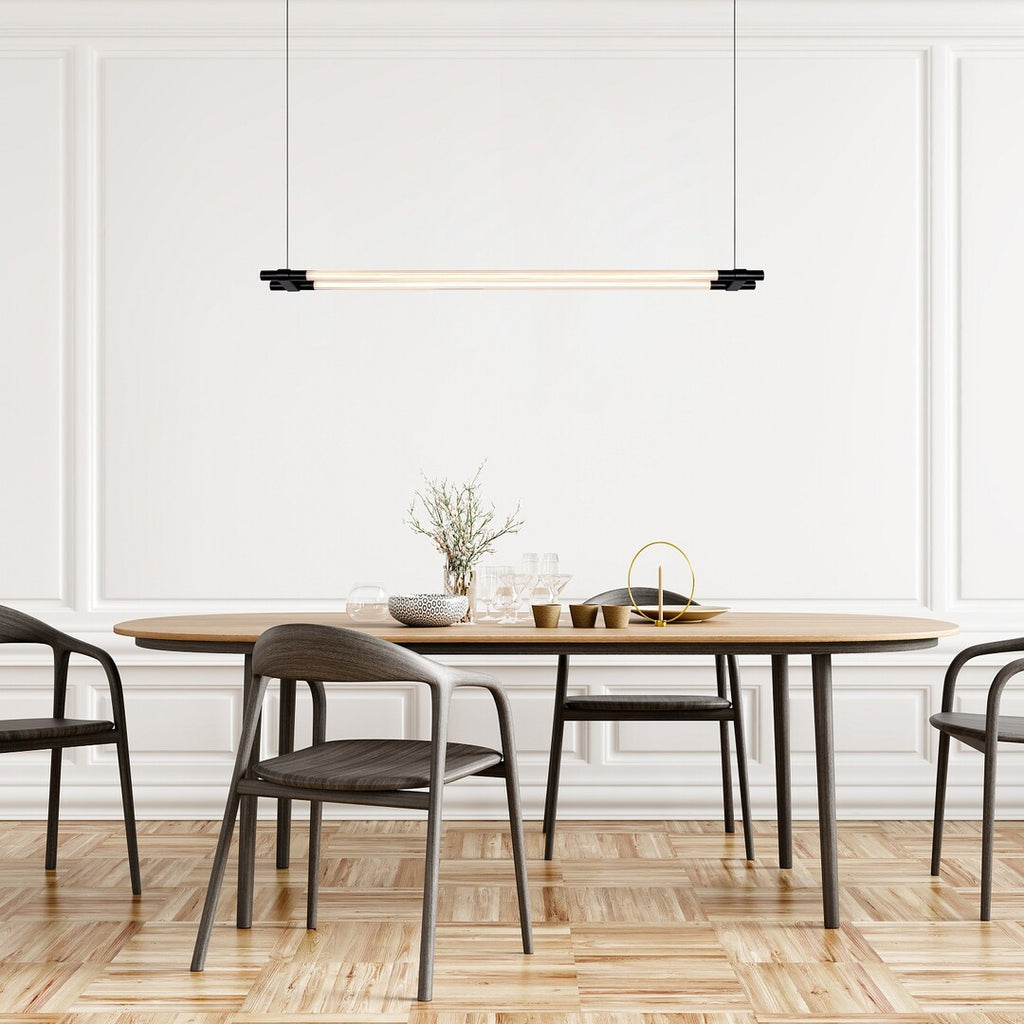 Nivaro – minimalist LED pendant lamp 28W, black, warm white | RABALUX