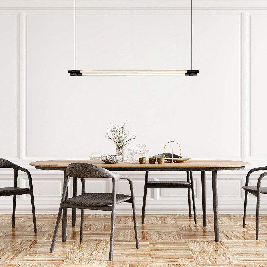 Nivaro – minimalist LED pendant lamp 28W, black, warm white | RABALUX