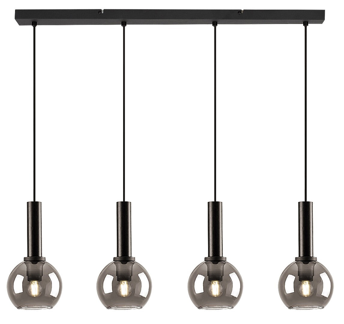 Centio – RABALUX hanging lamp with 4 smoked glass shades