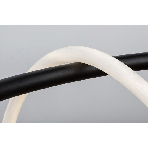 LED пендел MONTEMA 72191 – черен ринг с бял силиконов разсейвател, 54W | Rabalux