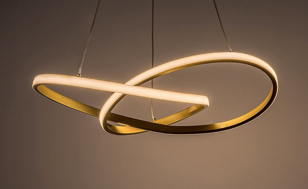 CASTIEL | Gold LED pendant light – 36W, 3000K, artistic design