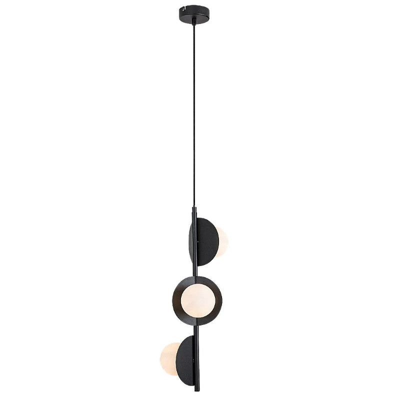 Jules – Hanging lamp with 3 glass shades and black metal | RABALUX