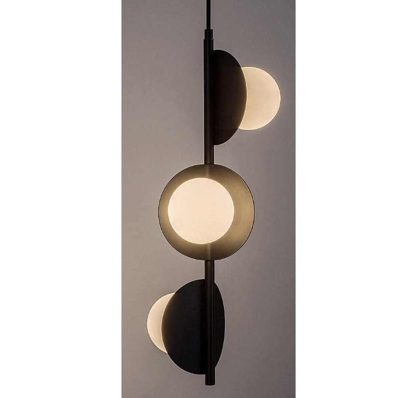 Jules – Hanging lamp with 3 glass shades and black metal | RABALUX