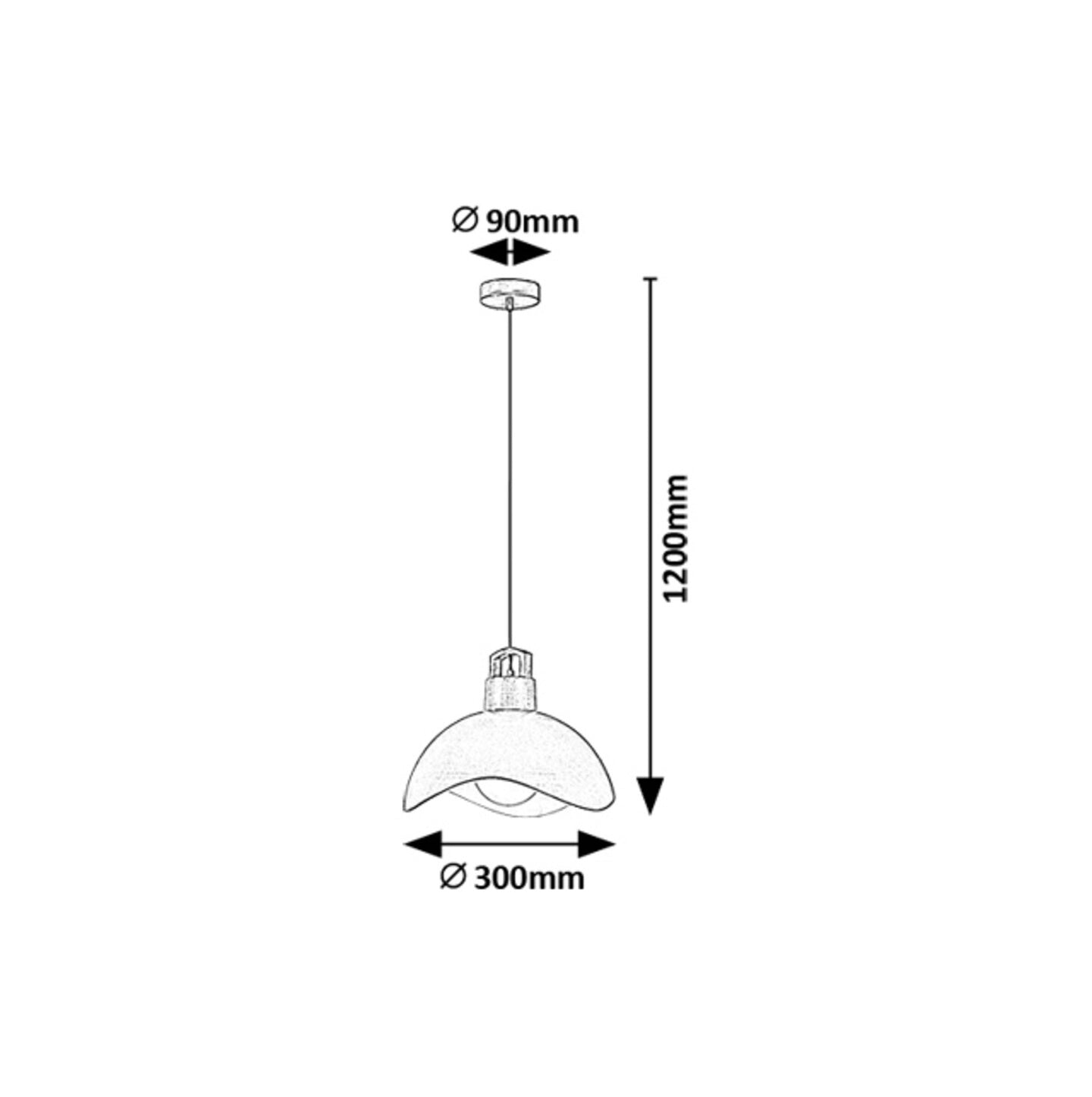 Filina – Scandinavian-style pendant lamp with black body and white metal shade | RABALUX