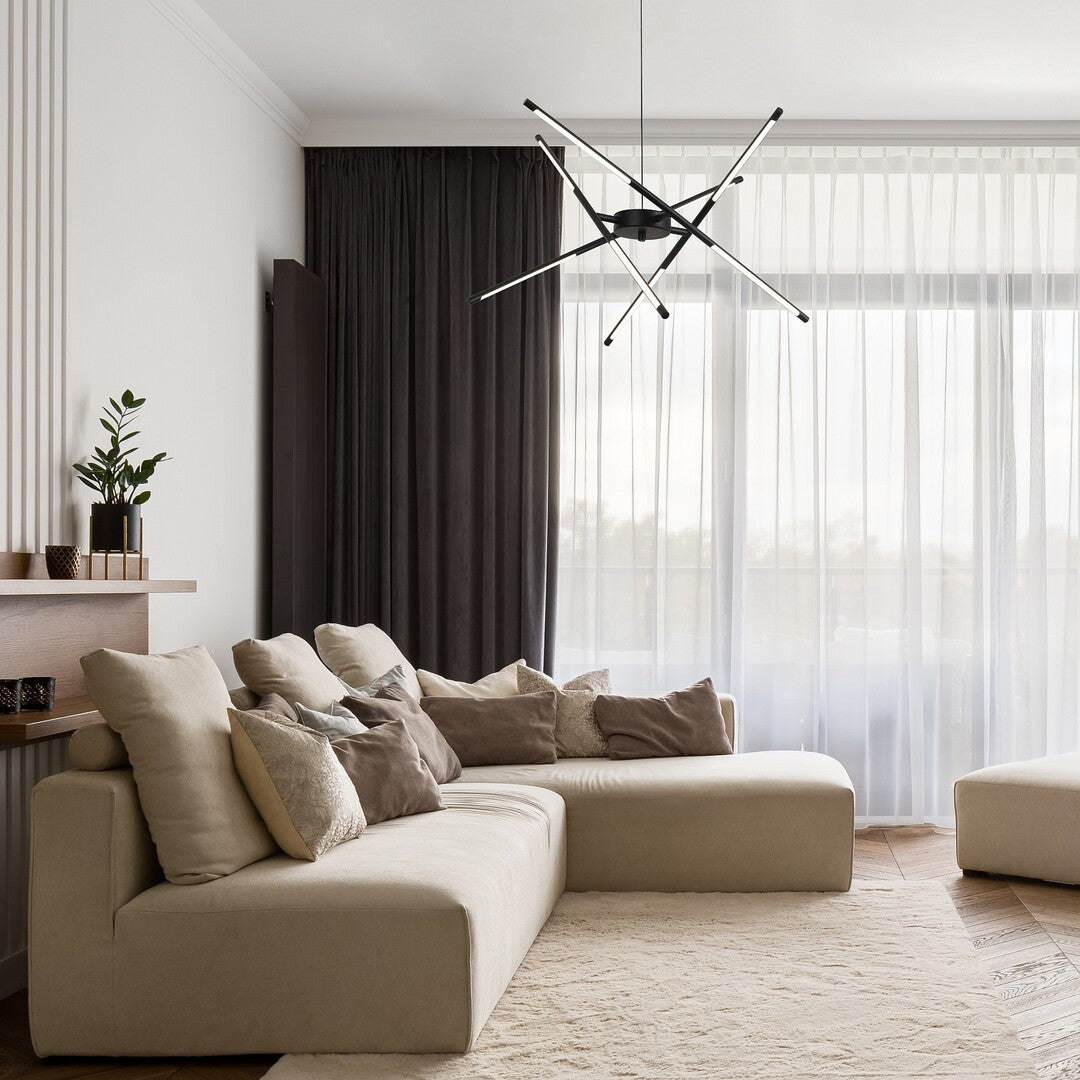 Henli – RABALUX LED pendant light, 30W, 3000K, black, 76 cm