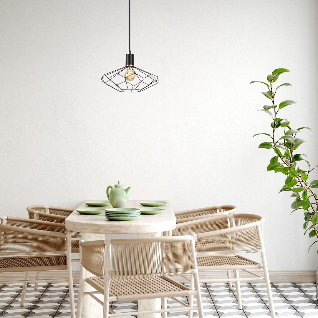 Fran – RABALUX hanging lamp with metal shade, vintage style