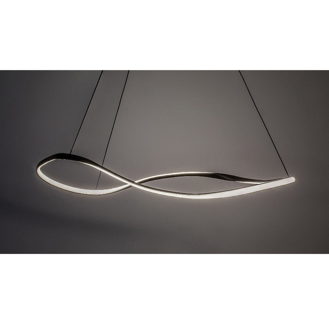 Mirossi – hanging pendant lamp, matte black, Ø81 cm, modern style
