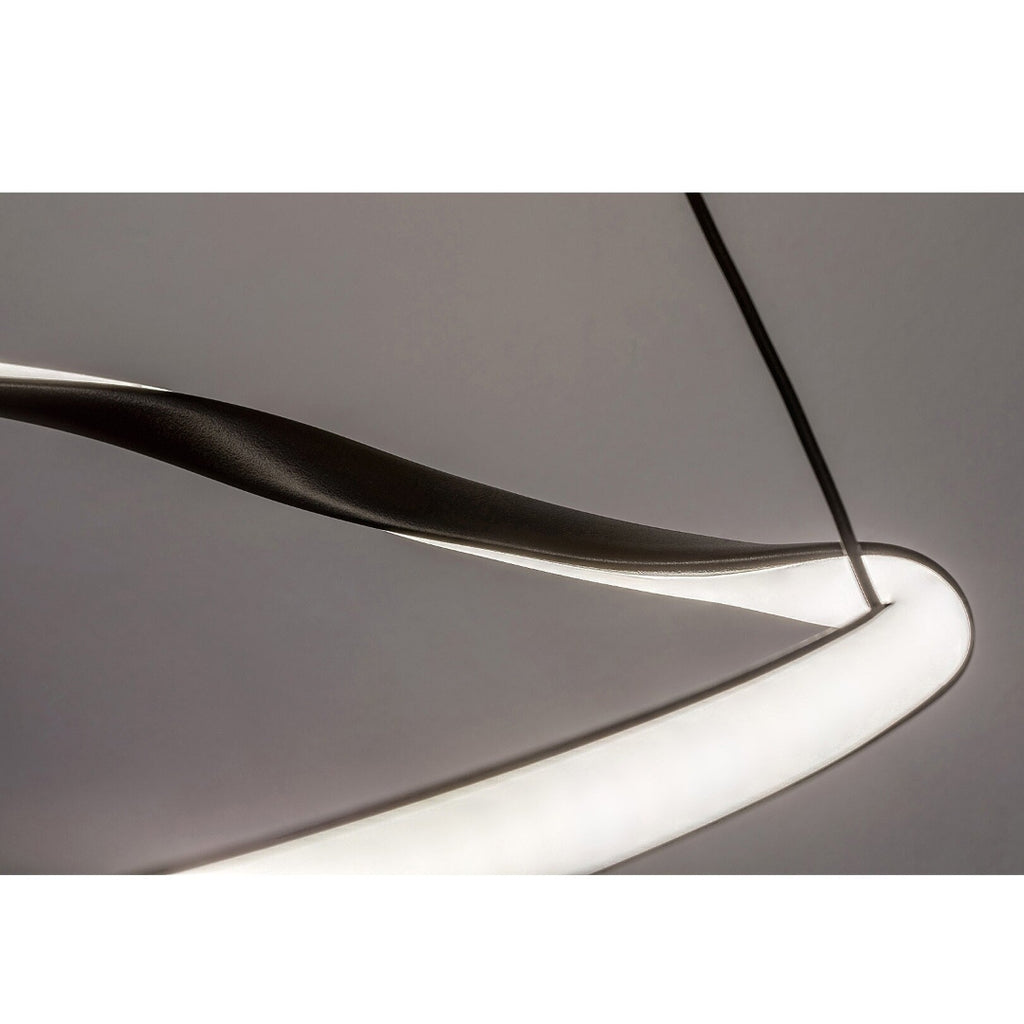 Mirossi – hanging pendant lamp, matte black, Ø81 cm, modern style