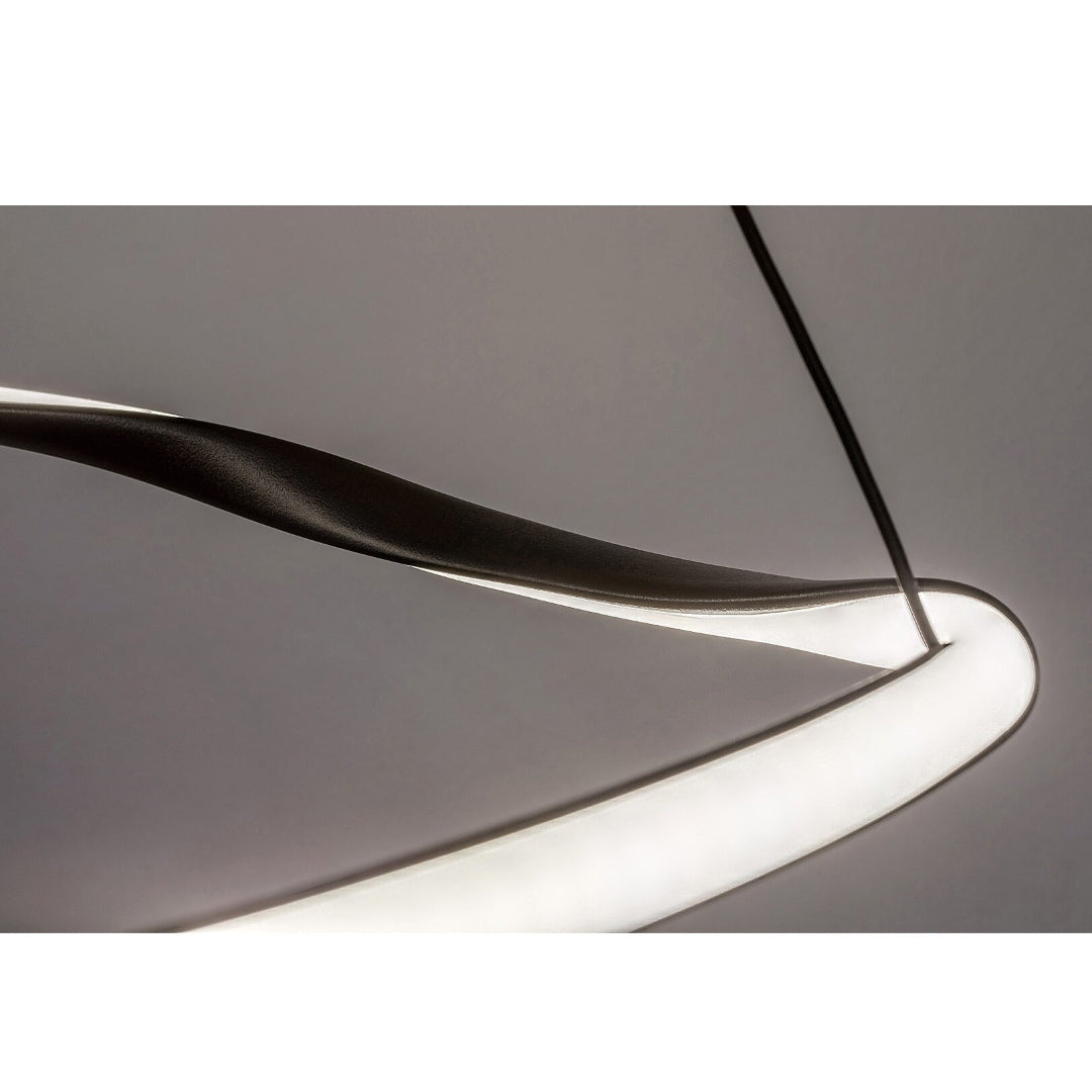 Mirossi – hanging pendant lamp, matte black, Ø81 cm, modern style