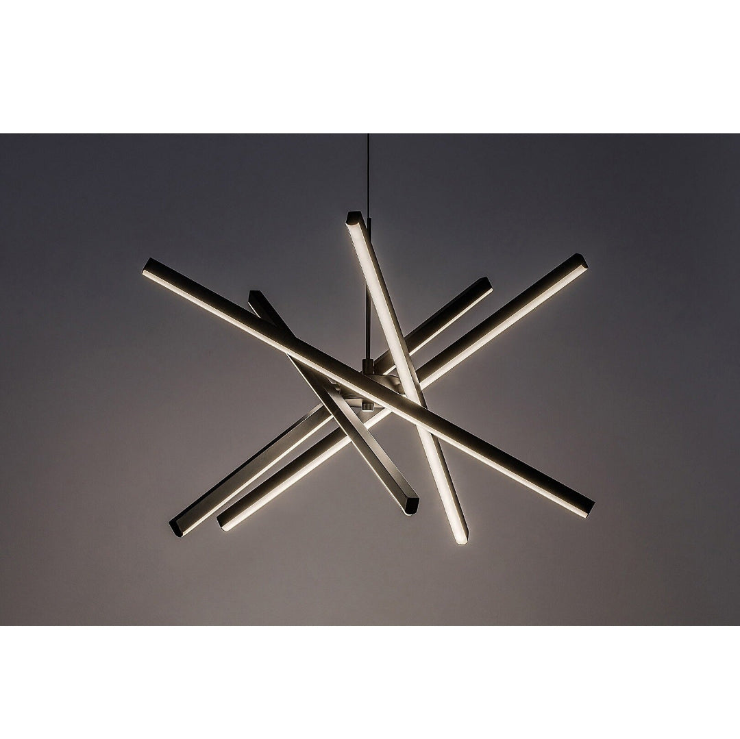 Matilde – LED pendant lamp RABALUX, 48W, contemporary art design with crossed lines