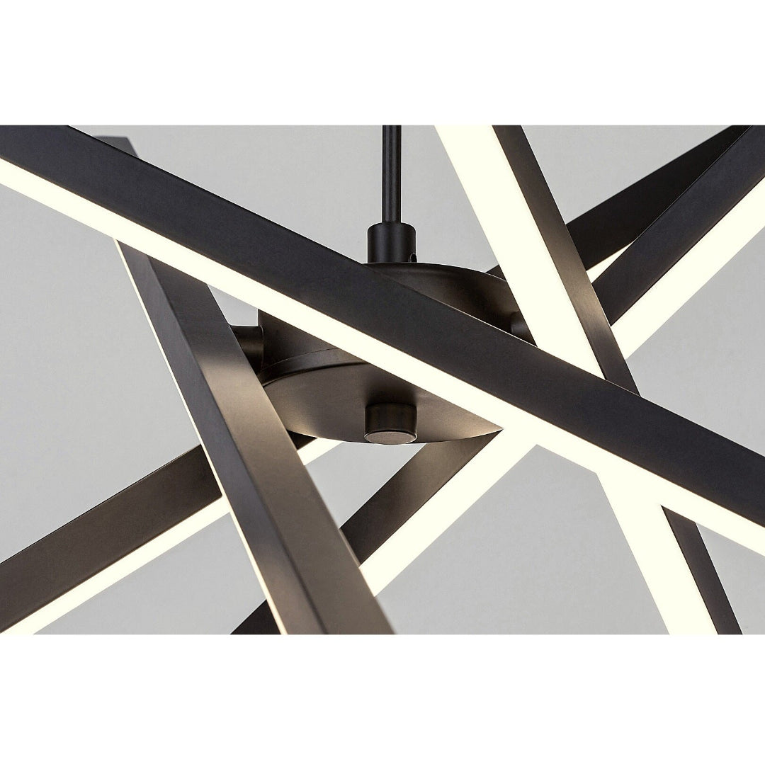 Matilde – LED pendant lamp RABALUX, 48W, contemporary art design with crossed lines