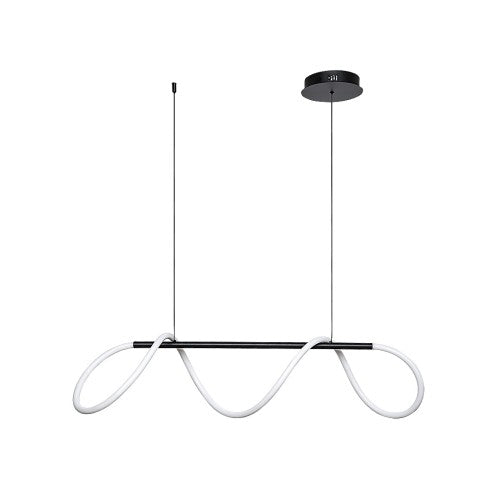 LED пендел MONTEMA 72269 – черен дизайн с бял силиконов дифузер, 40W, 4000K | Rabalux