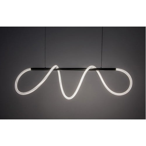 LED пендел MONTEMA 72269 – черен дизайн с бял силиконов дифузер, 40W, 4000K | Rabalux