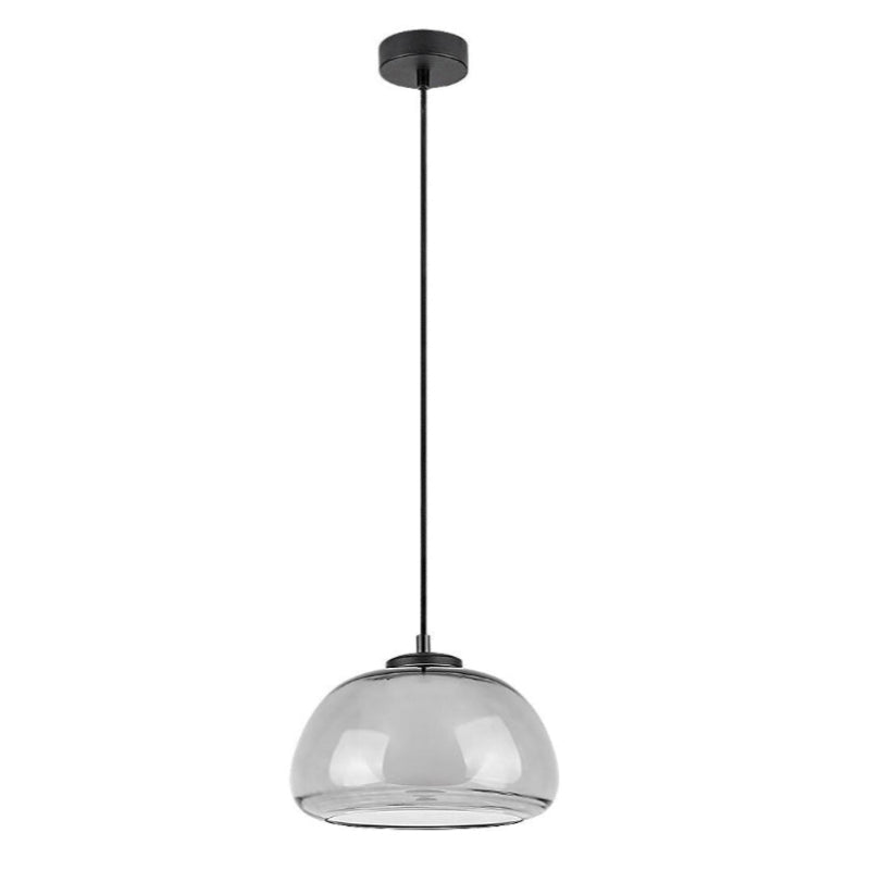 Elowen – Hanging lamp with double glass shade, black metal | RABALUX