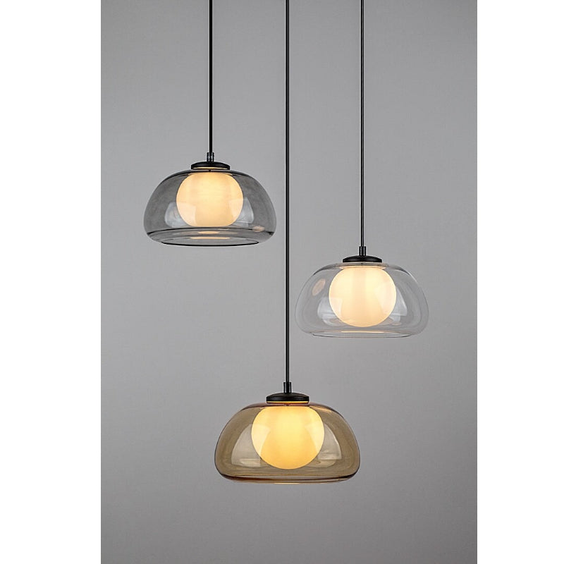 Elowen – Hanging lamp with 3 multi-colored lampshades and black metal | RABALUX