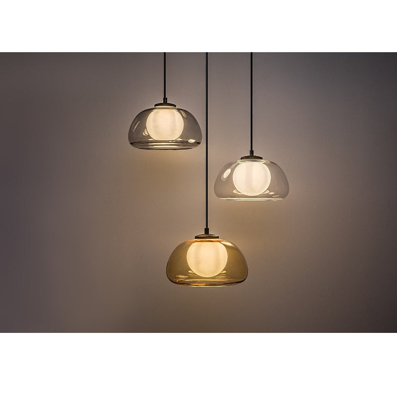 Elowen – Hanging lamp with 3 multi-colored lampshades and black metal | RABALUX
