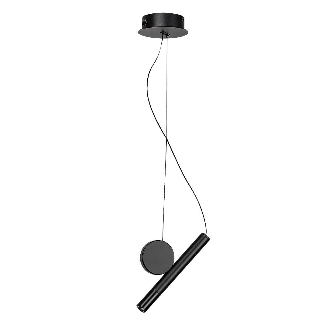 Alaric – LED pendant lamp with movable disc in black and white | RABALUX