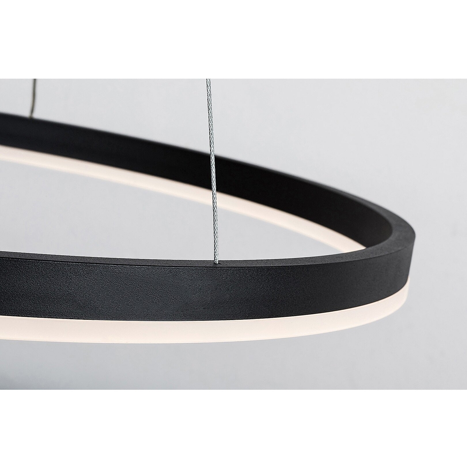 Isaure – RABALUX LED pendant lamp, Ø80 cm, 45W, adjustable light 3000–6500K, black