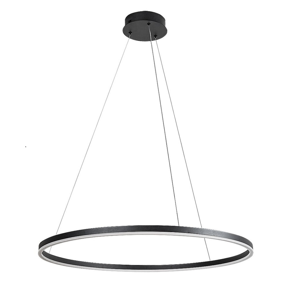 Isaure – RABALUX LED pendant lamp, Ø80 cm, 45W, adjustable light 3000–6500K, black