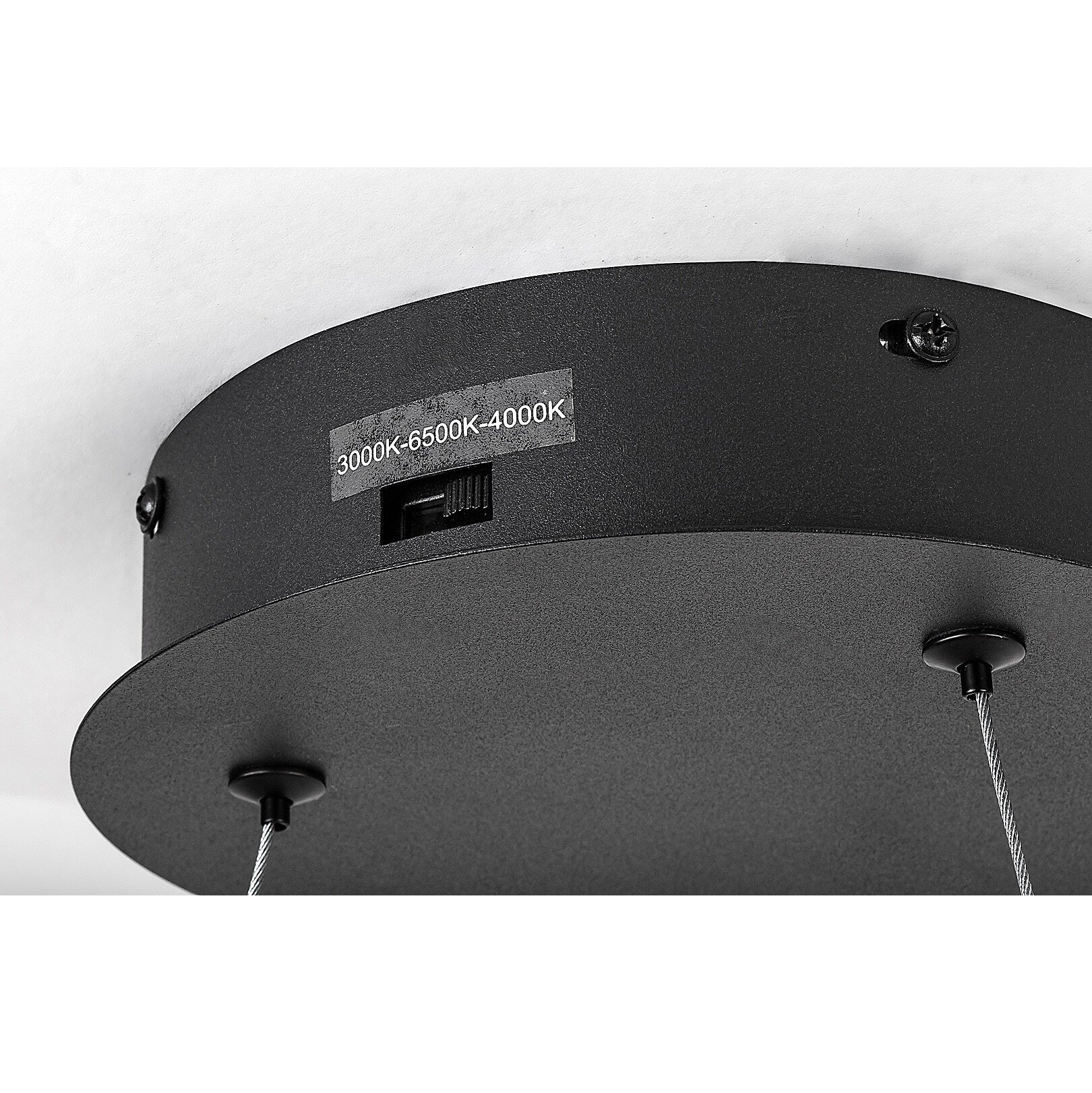 Isaure – RABALUX LED pendant lamp, Ø80 cm, 45W, adjustable light 3000–6500K, black