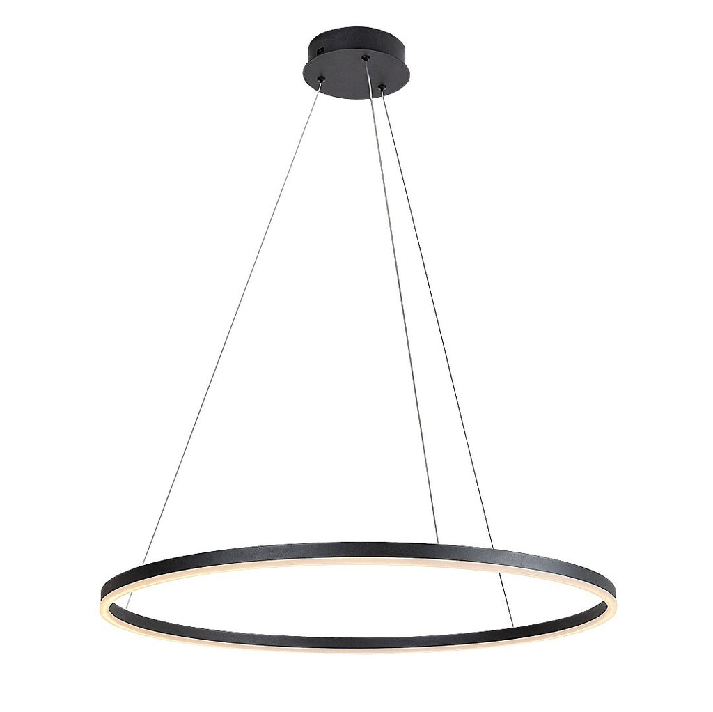 Isaure – RABALUX LED pendant lamp, Ø80 cm, 45W, adjustable light 3000–6500K, black