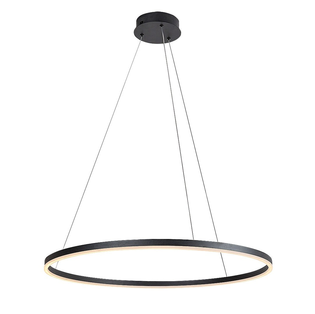 Isaure – RABALUX LED pendant lamp, Ø80 cm, 45W, adjustable light 3000–6500K, black