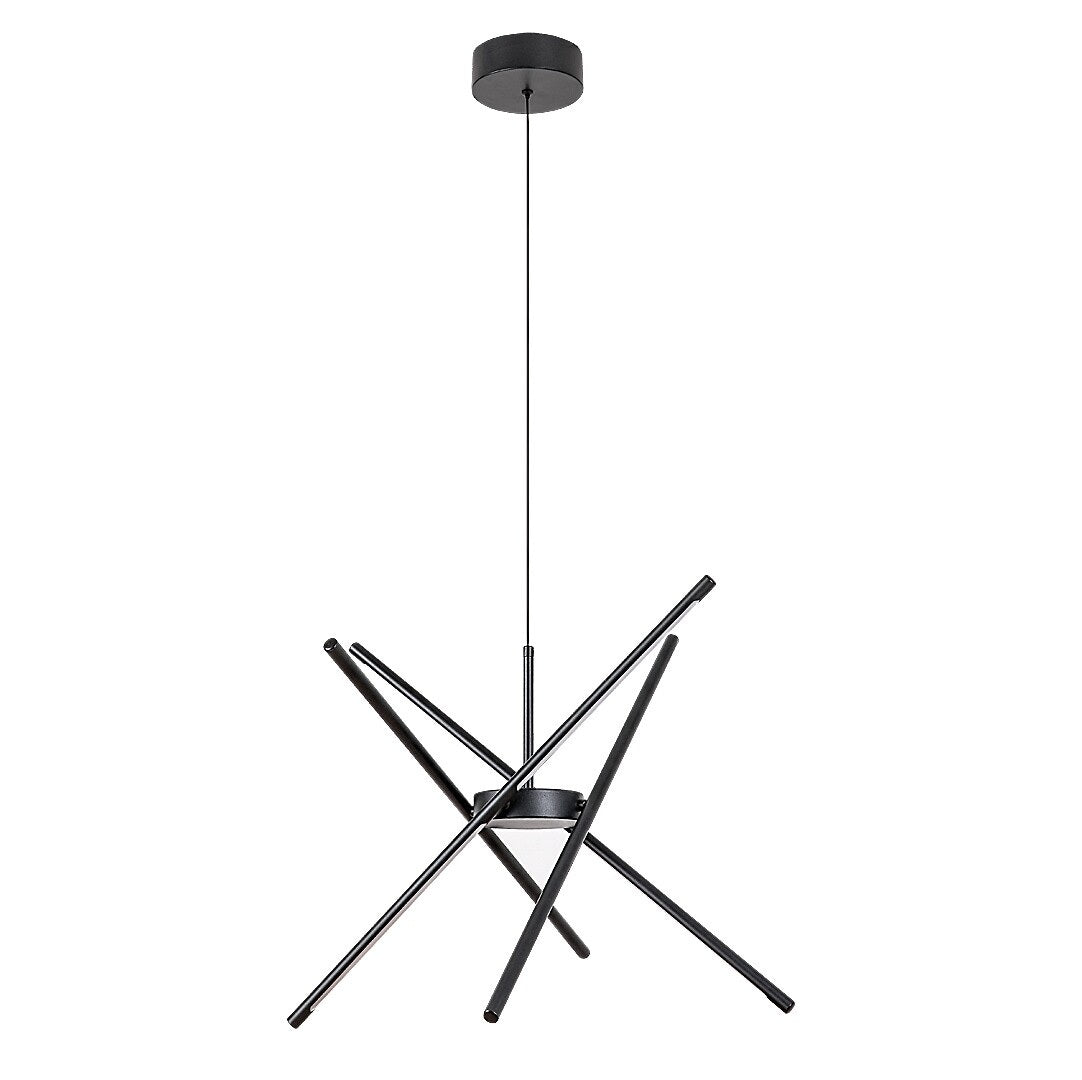 Henli 2 – Hanging LED lamp 40W, black, round shape | RABALUX