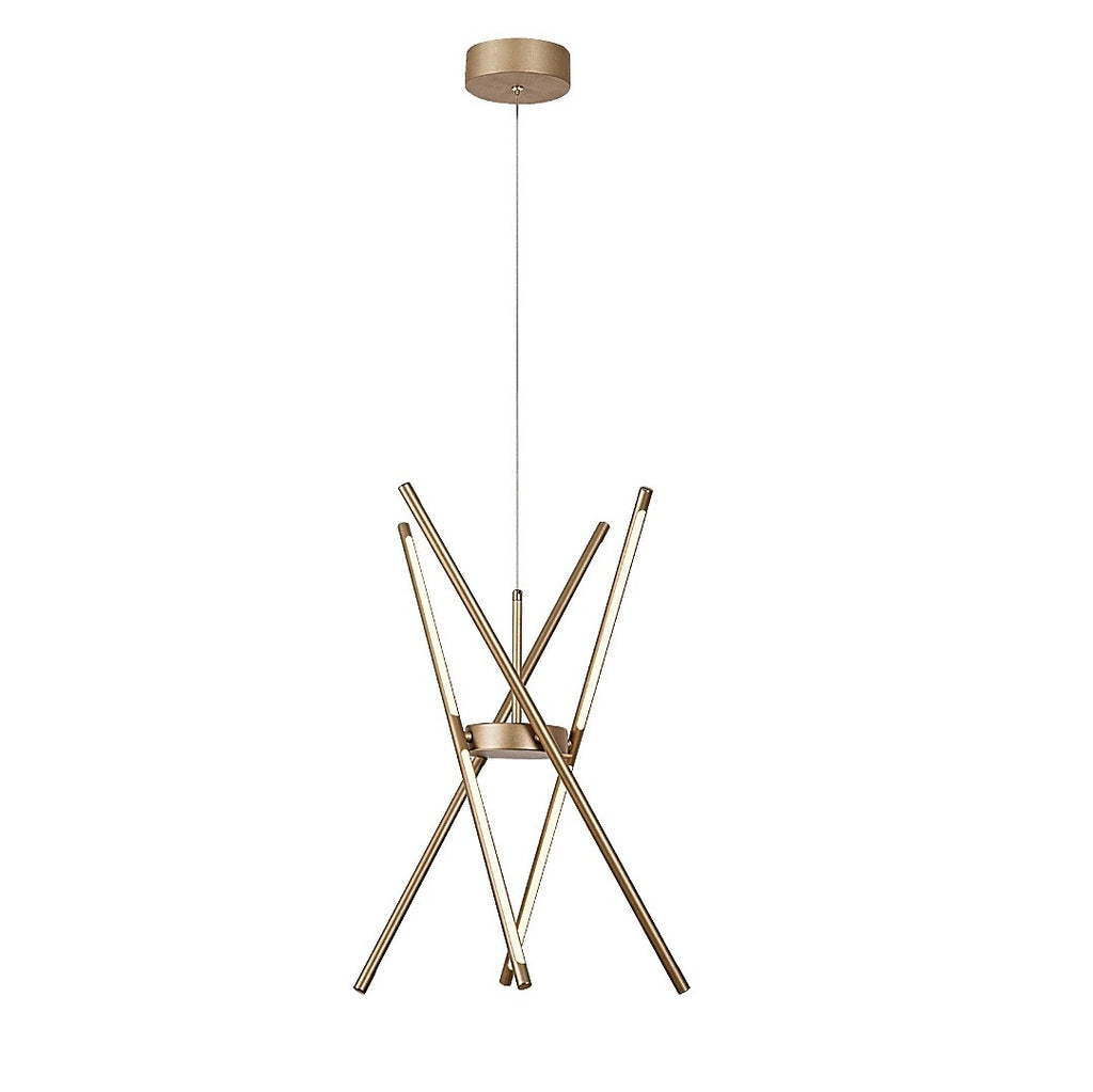 Henli 2 – Hanging LED lamp 40W, gold, round shape | RABALUX