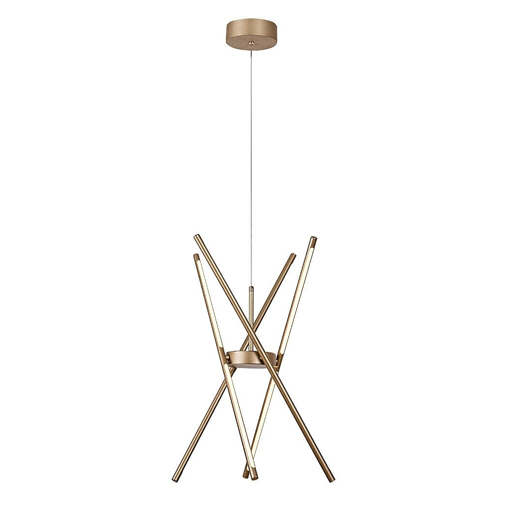 Henli 2 – Hanging LED lamp 40W, gold, round shape | RABALUX