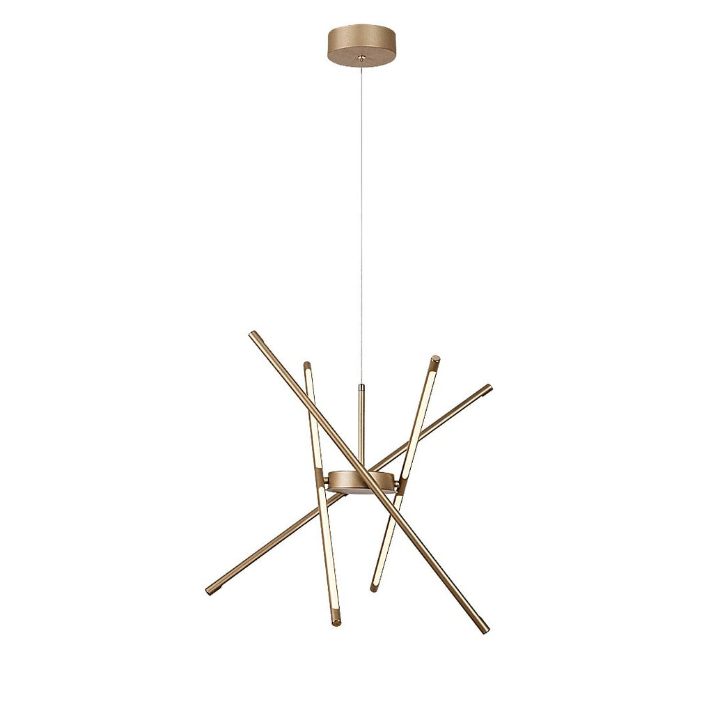 Henli 2 – Hanging LED lamp 40W, gold, round shape | RABALUX