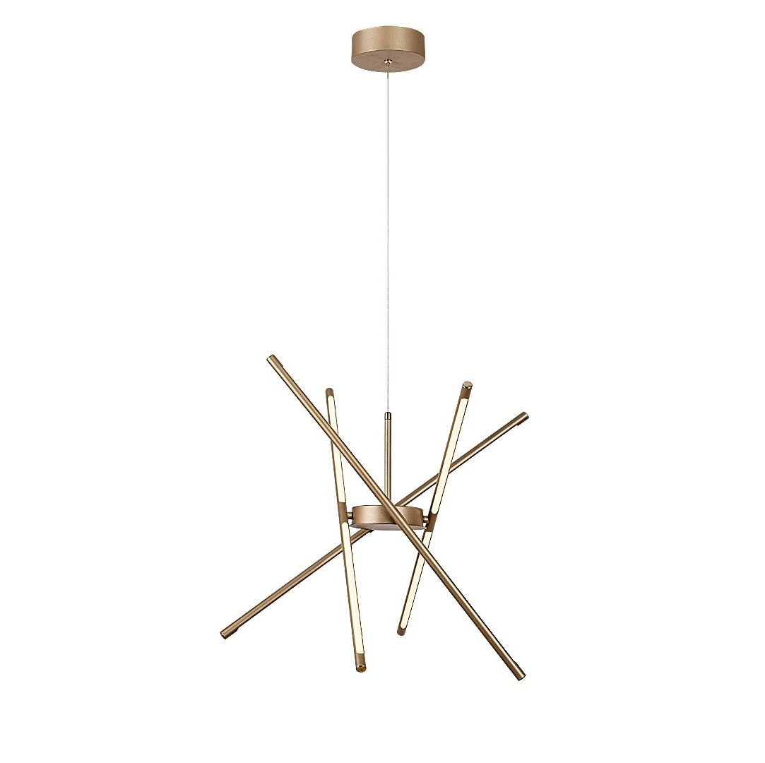 Henli 2 – Hanging LED lamp 40W, gold, round shape | RABALUX