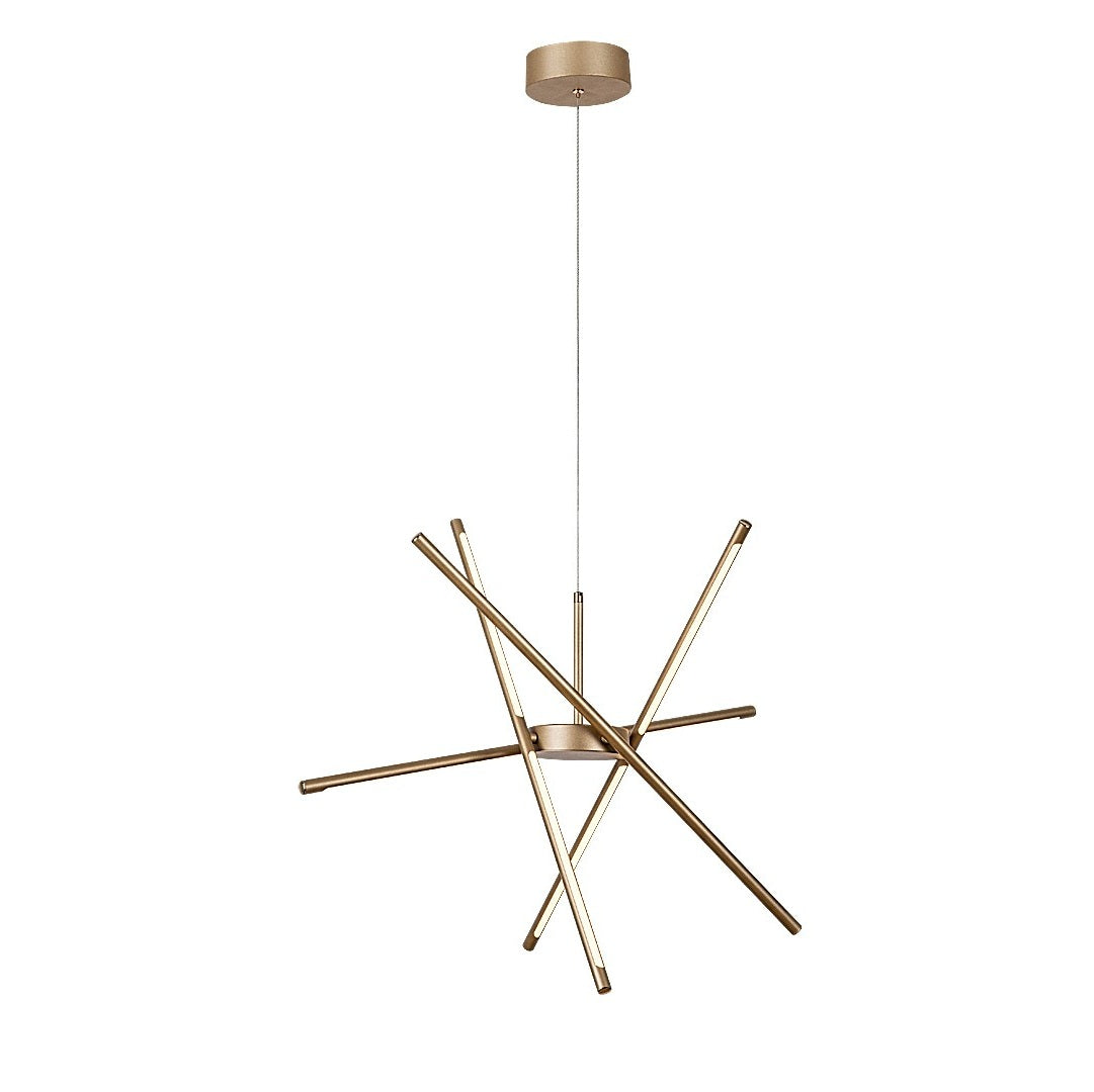 Henli 2 – Hanging LED lamp 40W, gold, round shape | RABALUX
