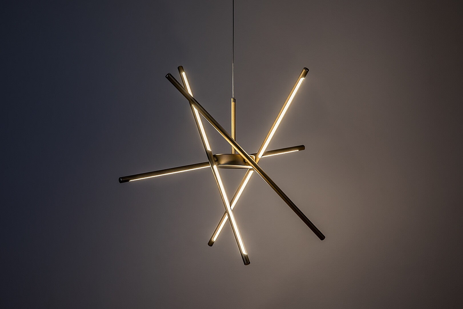 Henli 2 – Hanging LED lamp 40W, gold, round shape | RABALUX