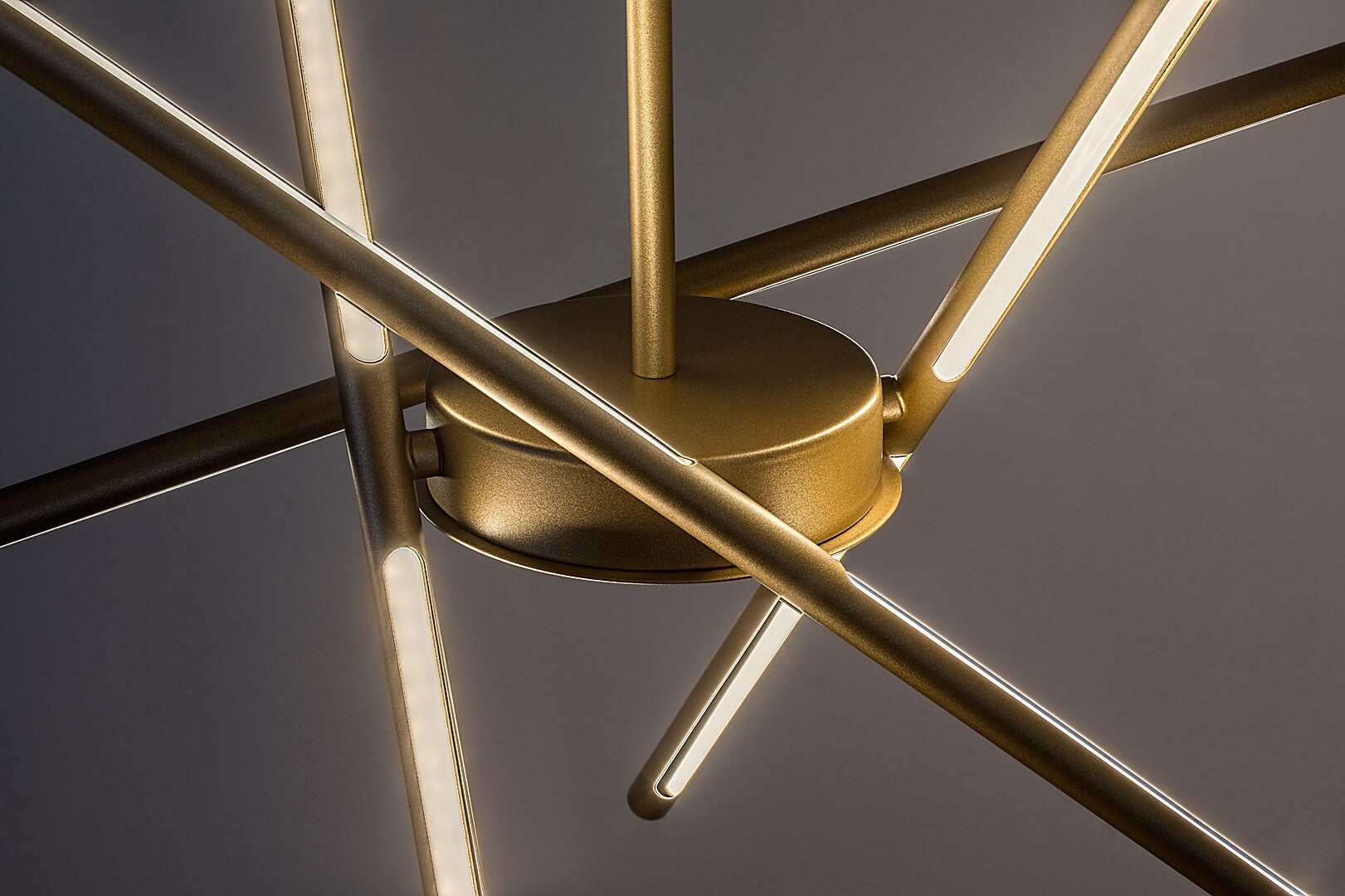 Henli 2 – Hanging LED lamp 40W, gold, round shape | RABALUX