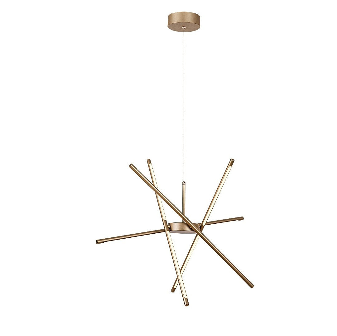 Henli 2 – Hanging LED lamp 40W, gold, round shape | RABALUX