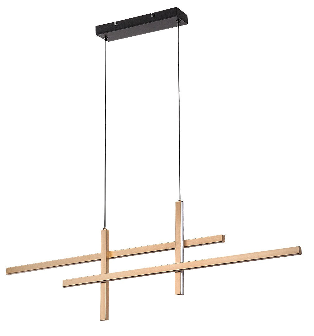 Severine – modern hanging LED pendant lamp 40W, black and gold design | RABALUX