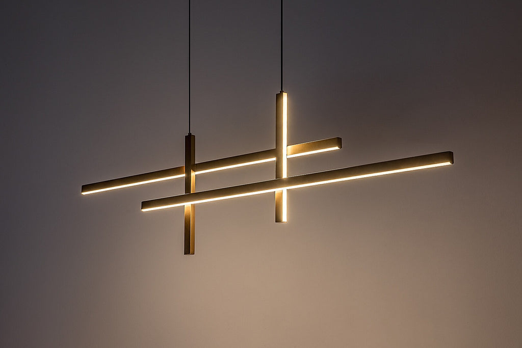 Severine – modern hanging LED pendant lamp 40W, black and gold design | RABALUX
