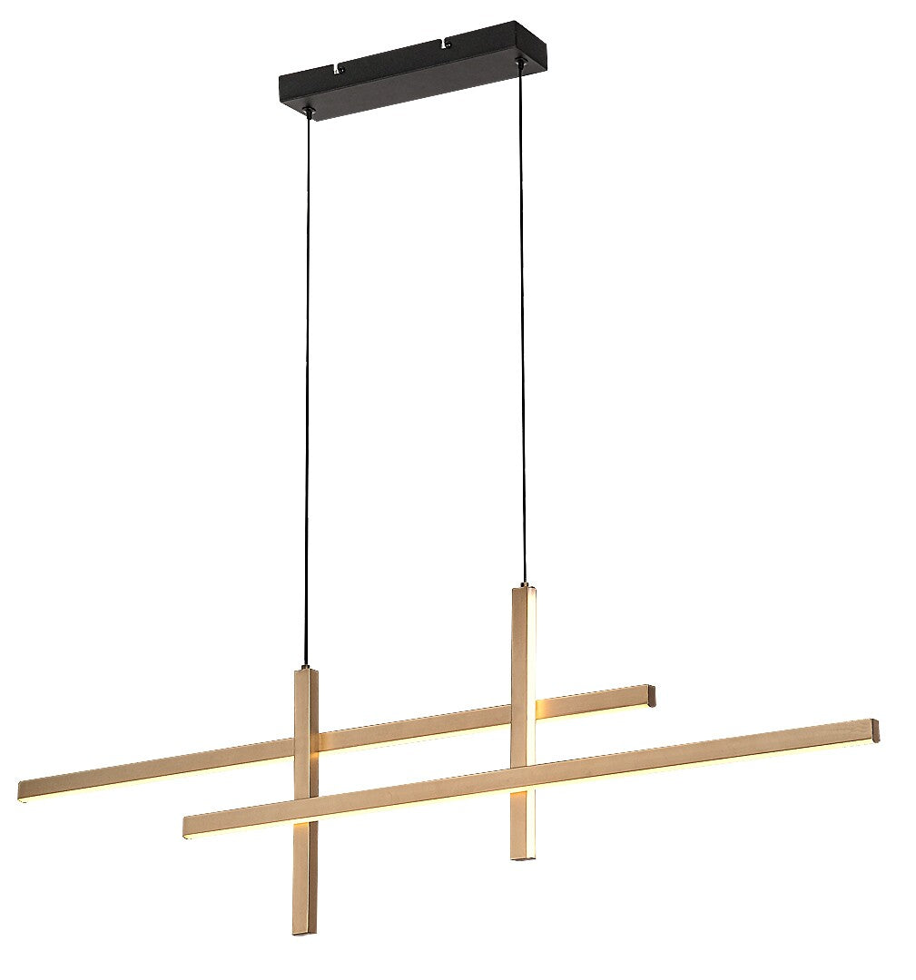 Severine – modern hanging LED pendant lamp 40W, black and gold design | RABALUX